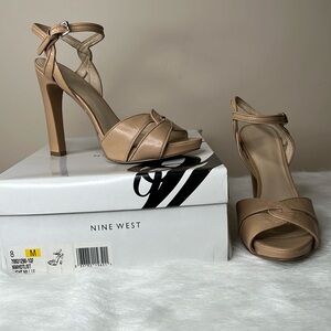 Nine West Nude/Tan Heels